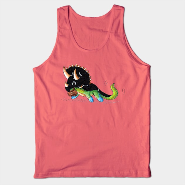 Minimaceratops Tank Top by KristenOKeefeArt